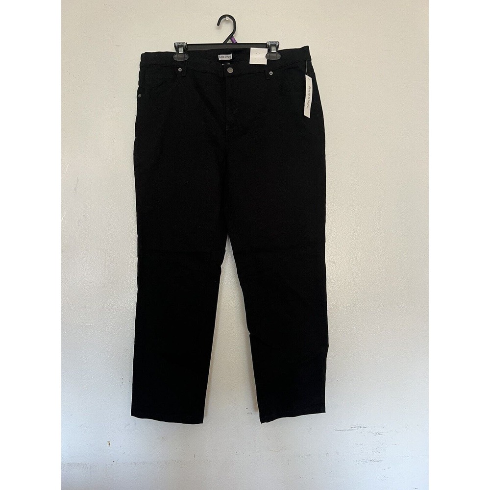NWT PURPLE & MORE Black Straight Leg Stretch Jeans 16W
